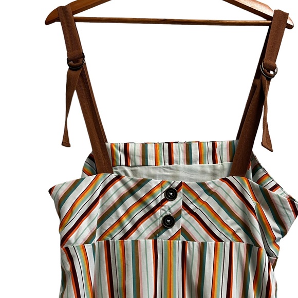 Anthropologie Maeve Square Neck Striped Midi Dress - Picture 7 of 12